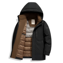 加厚羽绒服男短款冬季新款时尚休闲鸭绒保暖外套工装保暖羽绒服