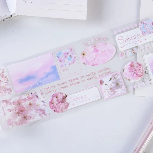 Joytop悦木 Sakura Collection-Специальная пробная упаковка масляной ленты (PET материалы) милое украшение