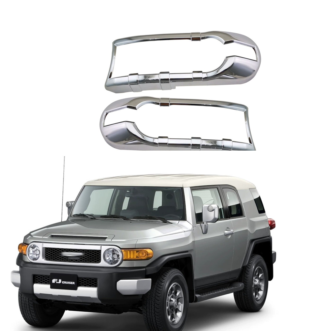 Подходит для Toyota FJ Coolidge FJ CRUISER передняя крышка лампы ABS Гальваническая рамка фары