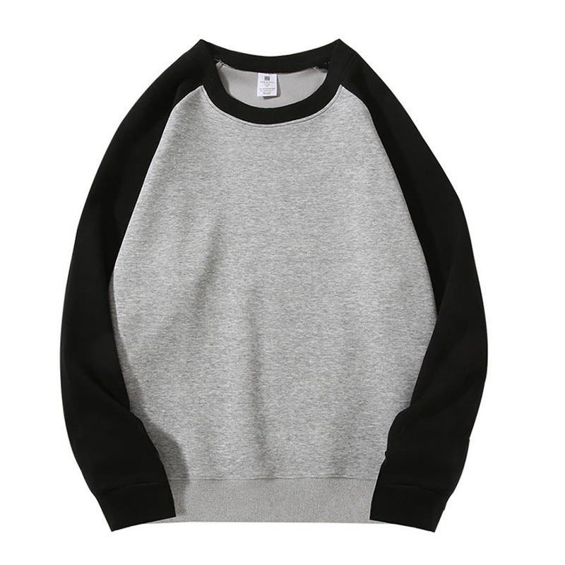 Costura de algodón Raglan cuello redondo camisa publicidad pesado Grupo Partido clase uniforme manga larga overoles logotipo personalizado