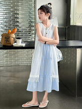 女大童度假风连衣裙夏装2025新款洋气母女装亲子装夏季宽松沙滩裙