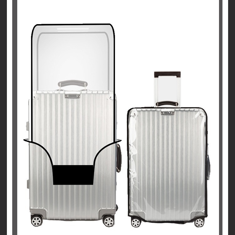Ready-Made Wholesale Luggage Protective Cover, Waterproof, Thickened, Wear-Resistant, Trolley Case Dust Cover, Pvc Transparent Travel Suitcase Cover
