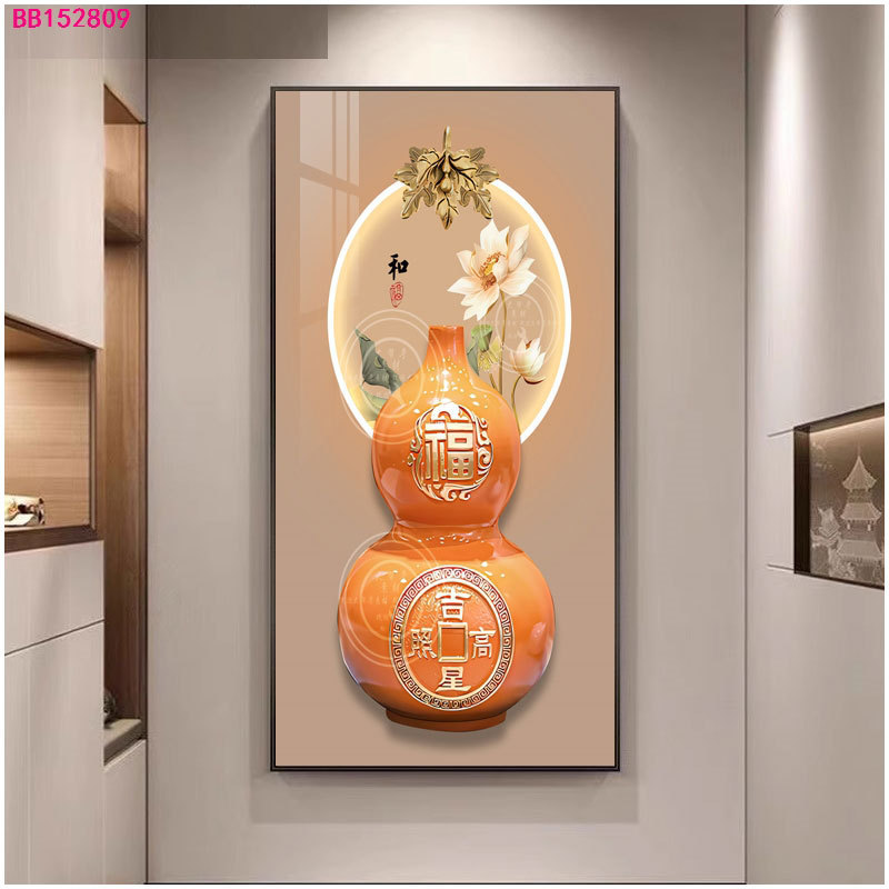 新中式九鱼图柿柿如意玄关装饰画入户走廊客厅挂画壁画|undefined