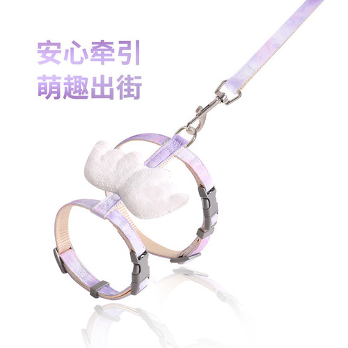Wing cat rope I-shaped cat traction rope, anti-breakaway cat walking rope, gradient pet traction rope, cat supplies