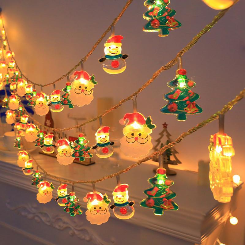 圣诞节彩灯串雪人老人圣诞树装饰灯橱窗店铺场景布置创意挂饰挂件