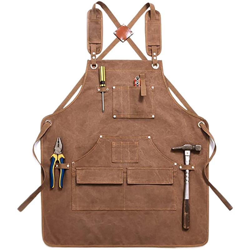 Amazon moderno minimalista engrosamiento lona delantal logotipo personalizado carpintería electricista jardinería ropa de trabajo herramientas delantal