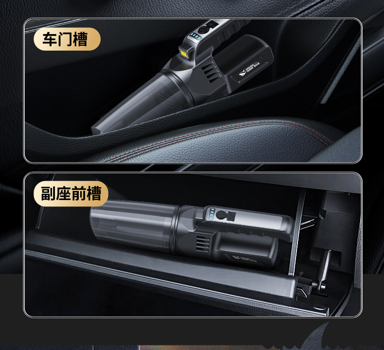 New cross-border handheld mini wireless vacuum cleaner, portable and rechargeable, powerful suction and blowing dual-use dust remover for cars