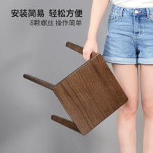 厂家定制家用欧式坐凳实木板凳餐桌凳 客厅餐椅可叠放高凳子