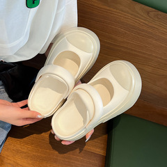 Zhao Lusi's same non-slip thick-soled toe-cap slippers for women for summer wear 2023 new internet celebrity beach sandals