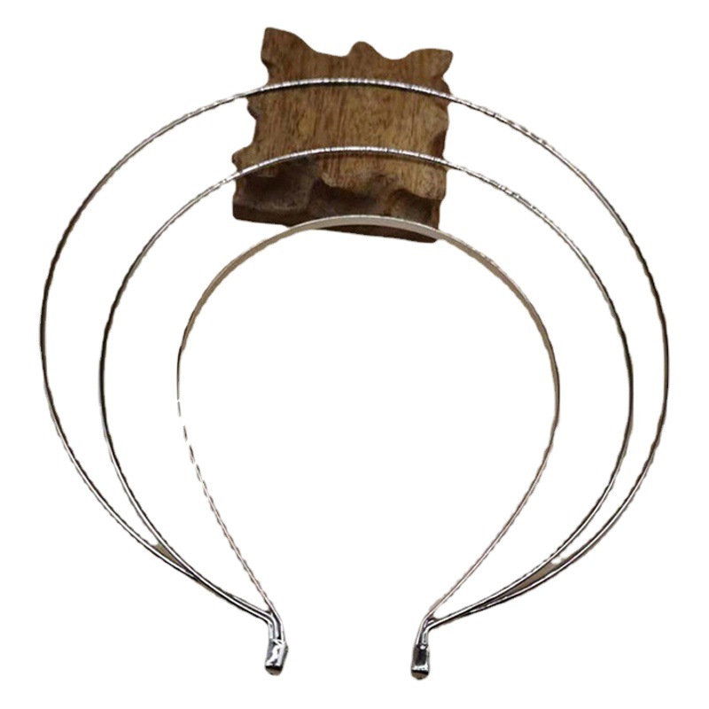 DIY diadema de hierro accesorios hechos a mano material clásico virgen oro doble capa apertura corona halo corona