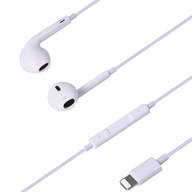 Apple専用イヤホン、Bluetooth不要、プラグアンドプレイ、フラットヘッド、純正Apple有線イヤホンlightnin|undefined
