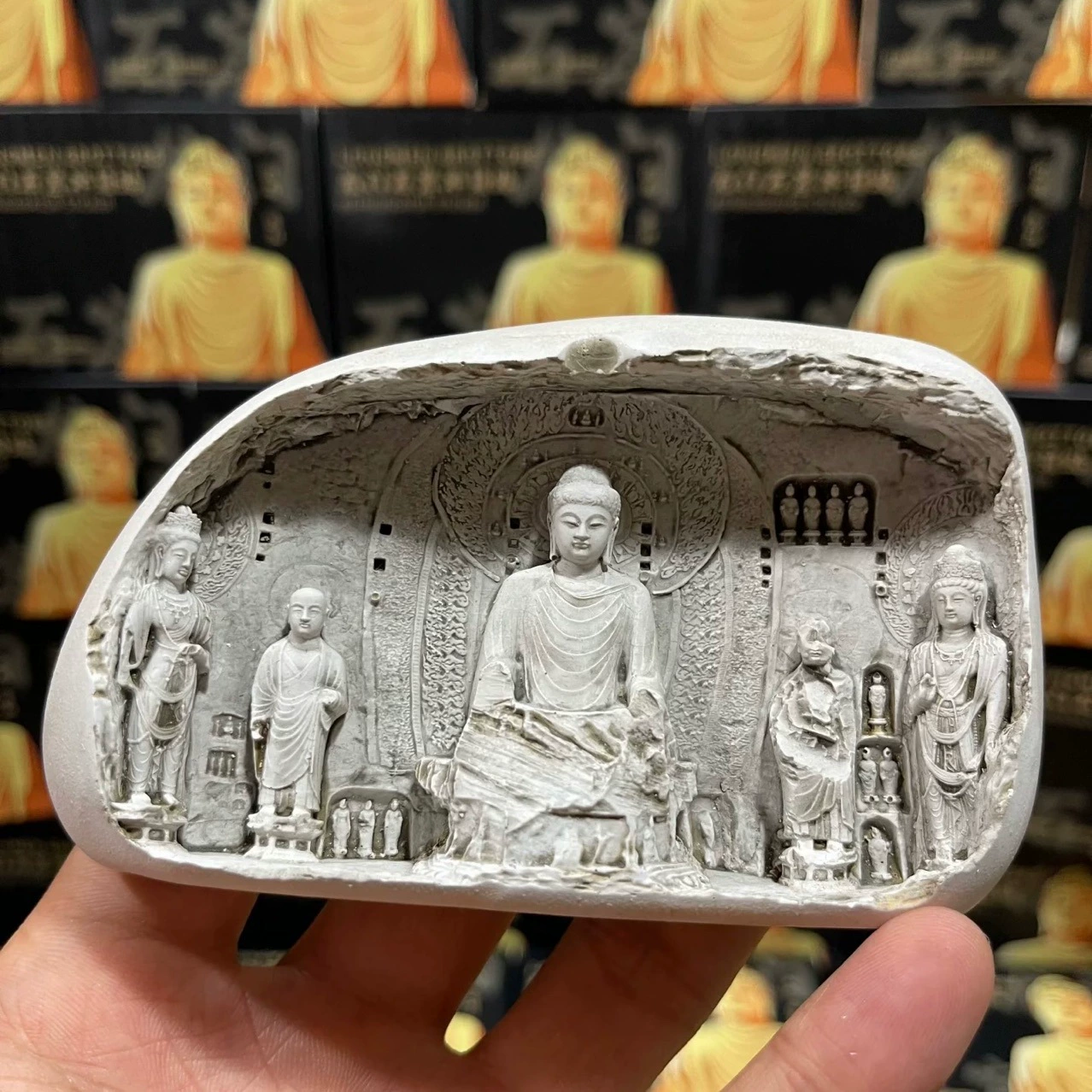 Луоянские пещеры Лонгмен, ночник, магнит на холодильник, рельеф Будды, магнитный музей, культурные и творческие сувениры для туризма в Хэнане