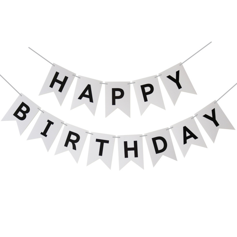 箔押し魚尾誕生日おめでとう旗happy birthdayパーティー装飾誕生日おめでとうバナー花|undefined