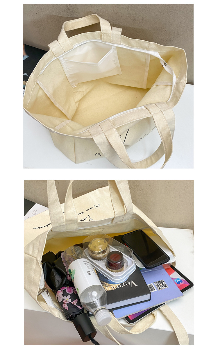 A large-capacity, sturdy Japanese-style canvas bag for women, a new 2022 simple bento handbag for girls to go to work undefined