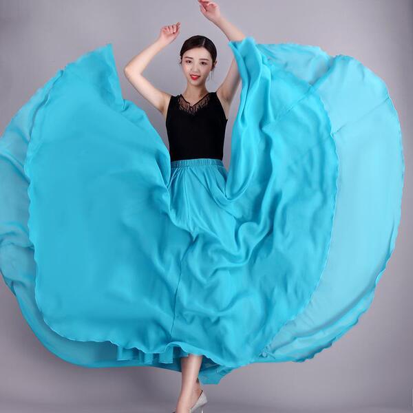 720 degrees double -layer large skirt