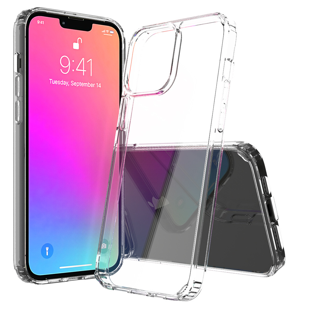 MOQ50 en stock para Apple iPhone15 dos en una tableta resistente a la caída de cristal todo incluido caja transparente del teléfono