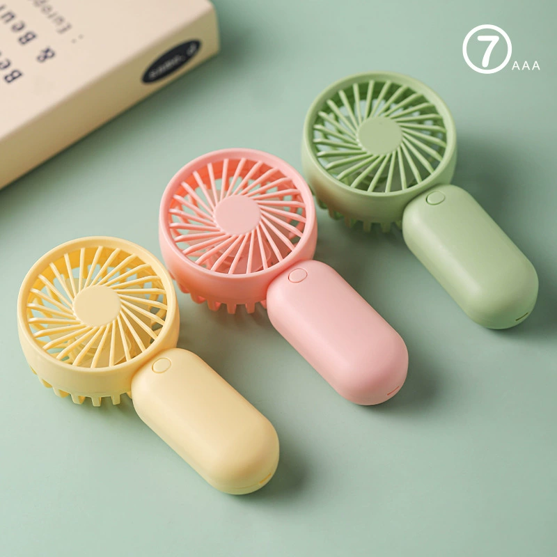 Cartoon small handheld travel table air fan, new collection
