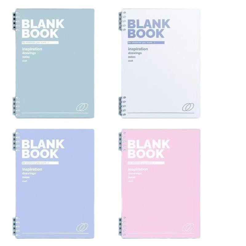 B5 미끄럼방지 루즈리프북 영문레터커버 A5 분리형노트 심플인스타일 대학생일기