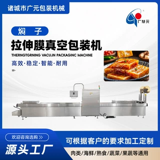 红薯焖子皮冻拉伸膜真空包装机 猪皮冻肴肉大型商用真空封口机