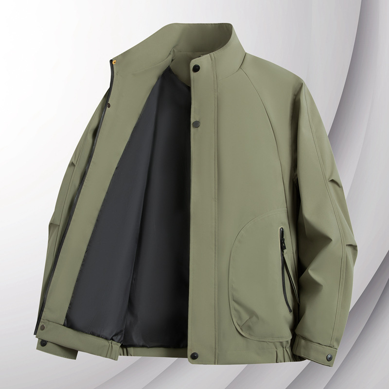 Men's Fashion Collar Jacket Loose Work Jacket Men's Casual Charge All-match New Top New Men's Wear