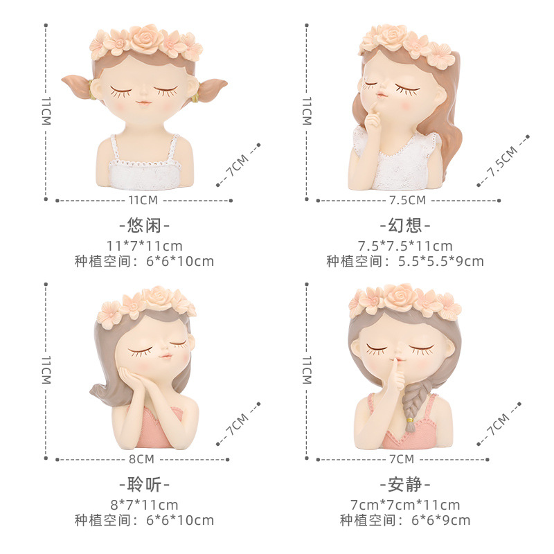 Chậu cây mọng nước hình hốc cây và động vật resin, chậu mini trang trí cửa sổ và sân vườn (RG-194)