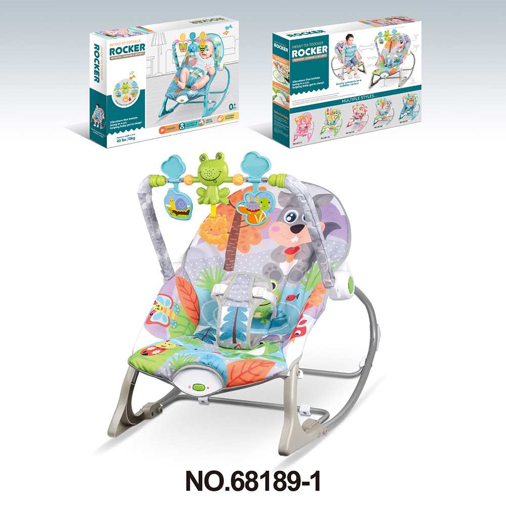 Silla Mecedora Multifuncional para Bebé, Plástico ABS, con Música y Vibración, Ajustable, para Recién Nacidos