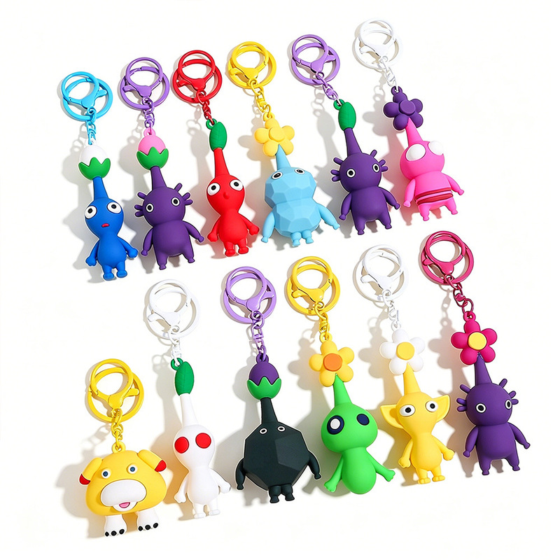 [in Stock] Cross-Border Pikmin Keychain Nintendo Pikmin 4 Peripheral 3D Figure Pendant Keychain
