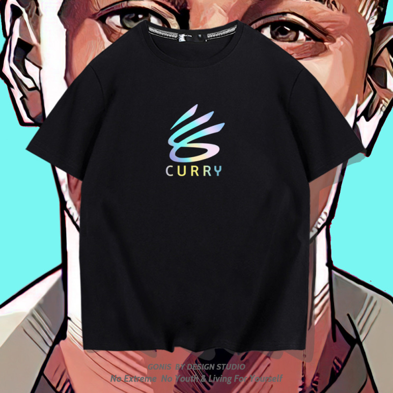 Y Warriors Curry 30 Short-sleeved T-shirt Men's and Women's Summer Colorful Small Logo Pure Cotton Loose Half-sleeved Kid Top Y Warriors Curry 30 Short-sleeved T-shirt Men's and Women's Summer Colorful Small Logo Pure Cotton Loose Half-sleeved Kid Top