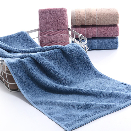 Longli Double Break Bamboo Fiber Facial Towel Thickening Household Couple Pure Color Absorbent Men's Plain Face Towel Wholesale 