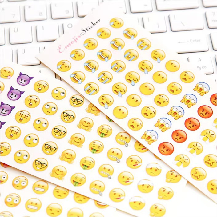 emoji表情贴纸iPhone微信QQ手帐包相册diy贴画装饰可爱笑哭脸图案