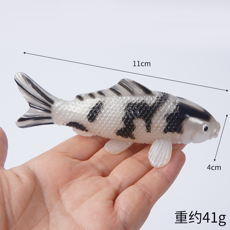 Pegamento blando de PVC simulación Koi colgante mini simulación Koi Carpa dorada modelo Koi colgante de llavero