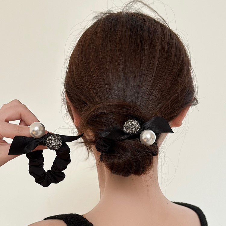 ヘアゴム｜ファッション・お団子ヘア・パール・レディース・カジュアル・シュシュ・ヘアアクセサリー