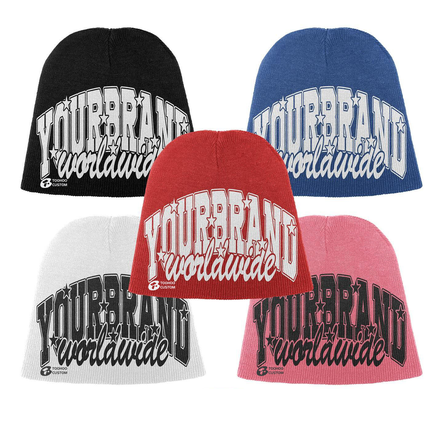 Sombreras de punto personalizadas transfronterizas de venta caliente de marcas de invierno de moda europea y americana bordadas sombreros de punto de moda para adultos