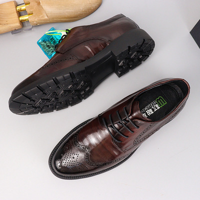 512535 The first layer cowhide man business affairs formal wear Single shoes Four seasons genuine leather Frenum work leather shoes wholesale Men's Shoes