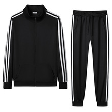 跨境批发2023跑量秋冬季休闲运动套装男二件套长裤束脚裤一件代发