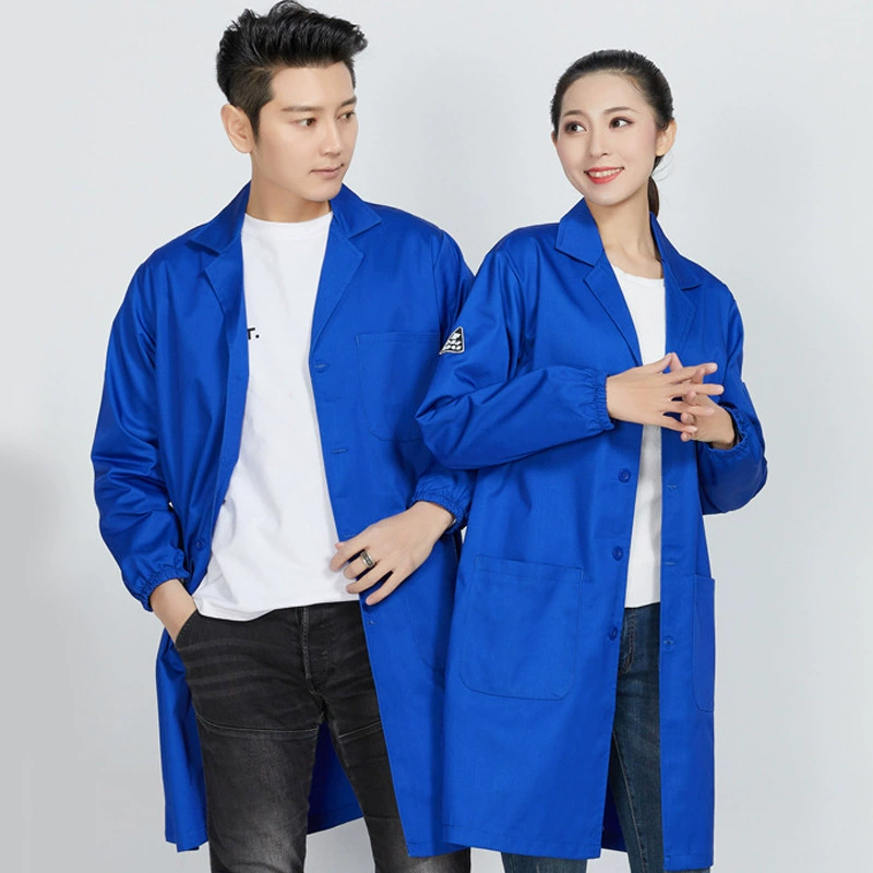 Антистатические марлевые карты пылезащитное синее платье рабочая одежда лаборатория химический завод Склад одежды