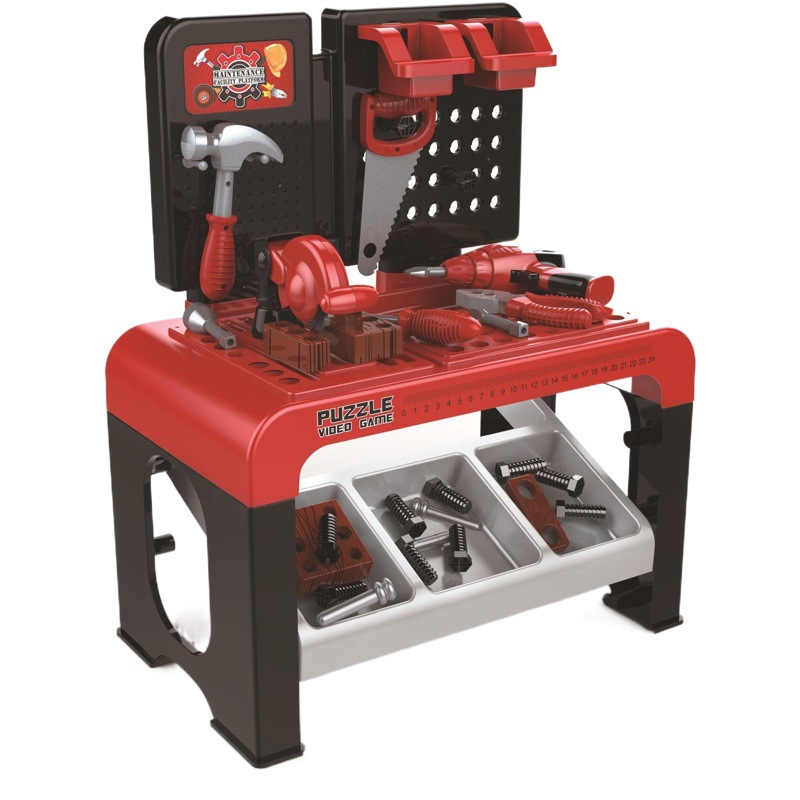 Caja de herramientas de reparación de simulación para niños transfronterizos play House Boy herramienta de reparación de bricolaje mesa de juguete traje