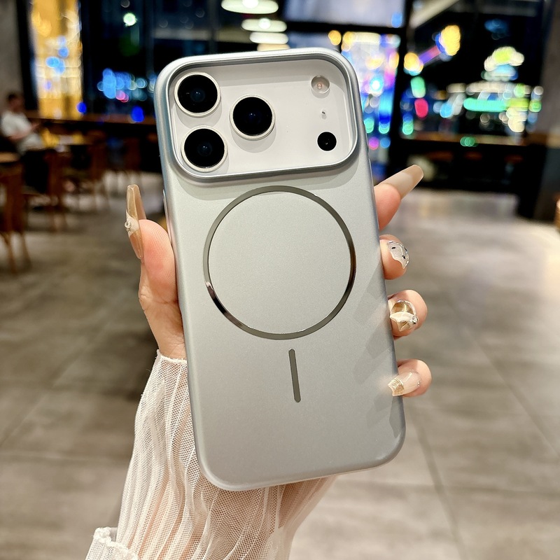 超薄金属漆适用iPhone17pro手机壳细圈磁吸苹果16pro防摔15保护套|undefined