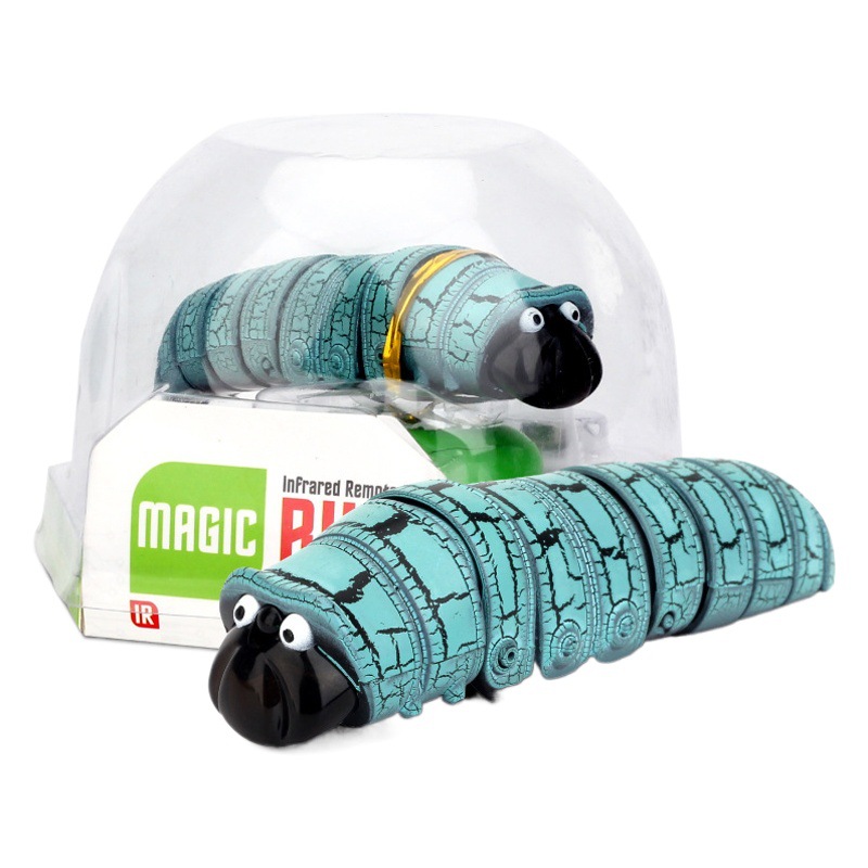 Fábrica de una sola pieza entrega Nueva simulación exótica control remoto Caterpillar inducción eléctrica insecto simulación truco juguete