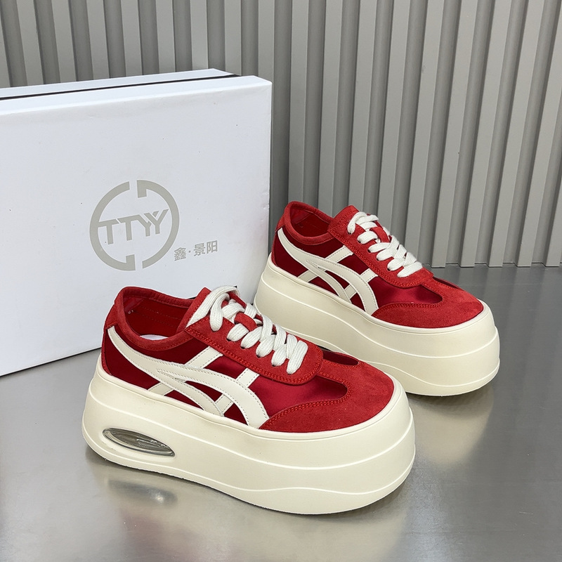 7cm Thick-Soled Platform Casual Shoes for Women 2025 Spring and Summer New Moral Training Shoes, Versatile, Comfortable and Height-Increasing Sports Sneakers