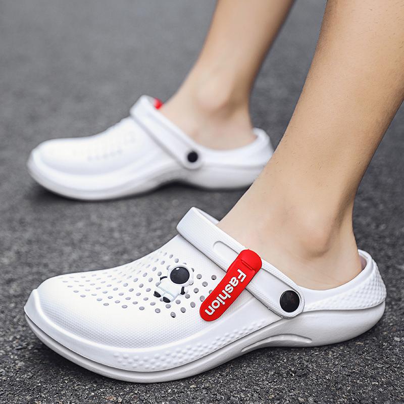 跨境爆款旅乐情侣洞洞鞋货号码数36-45_黑