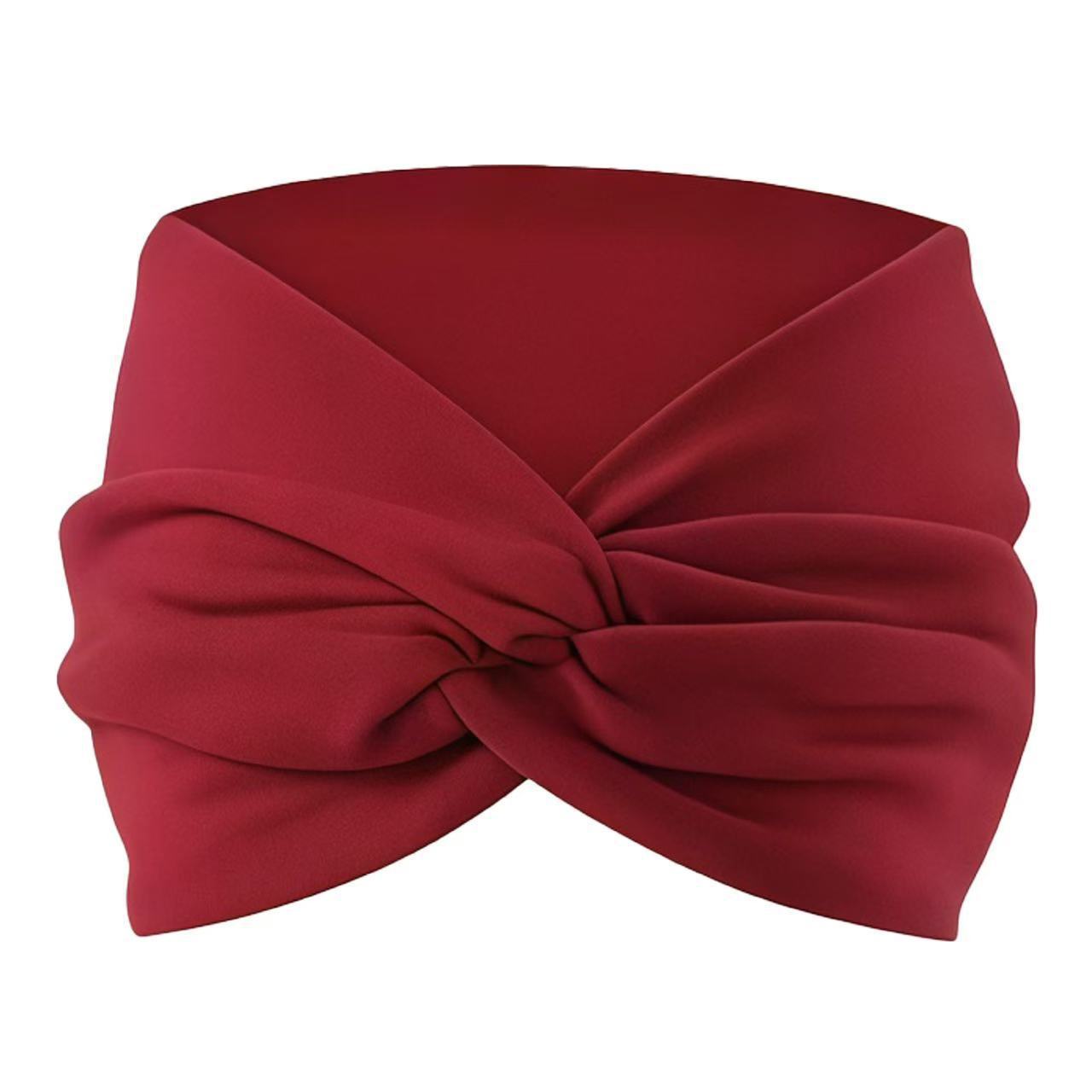 Europa y los Estados Unidos de color sólido banda de pelo deportiva ancho banda de pelo antiperspirante bandana de pelo yoga fitness banda de pelo deportiva absorción de sudor adornamiento para el pelo