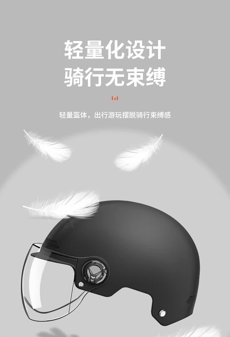 Electric Motorcycle Helmet 3C Certified Summer Half Helmet