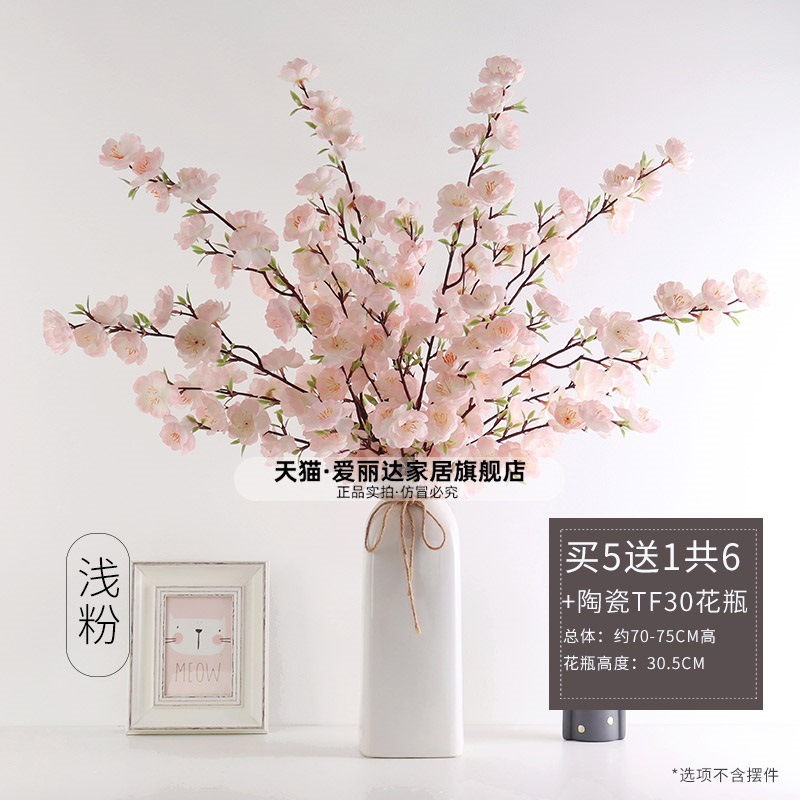Polvo claro de flor de durazno (compre 5 y obtenga 1 gratis 6 en total) Florero de cerámica TF30