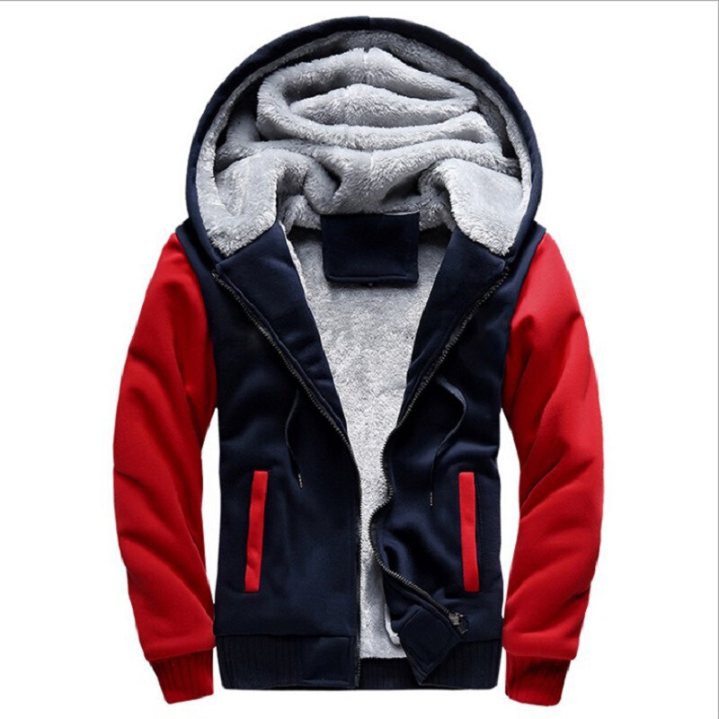 2026 Korean Style Sports Fleece-Lined Thickened Men's Jacket New Men's Hoodie Autumn and Winter Baseball Jacket 2026 Korean Style Sports Fleece-Lined Thickened Men's Jacket New Men's Hoodie Autumn and Winter Baseball Jacket