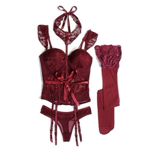 Varsbaby sexy underwear sexy push-up corset keel vest steel support chest pad split suit shapewear for women