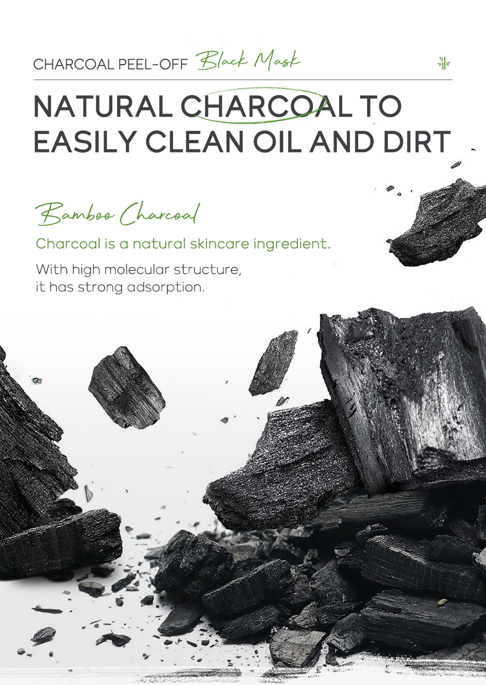 Cross-border temu version quiyum Bamboo Charcoal peel-off Mask 50g (tube) Moisturizing skin care products in stock undefined