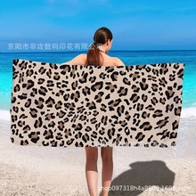 热卖款豹纹多风格元素可定洗澡巾方形沙滩巾超细纤维速干印花毛巾