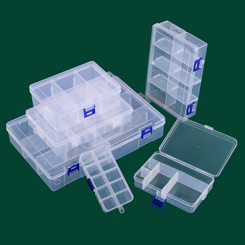 Multi-functional detachable pp storage box transparent plastic box nail jewelry cosmetic box desktop finishing storage box