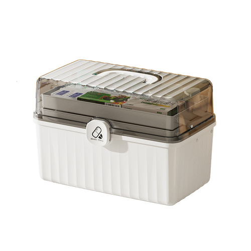 Household medicine box large capacity epidemic prevention medicine box outdoor portable first aid box family medical box medicine box storage box